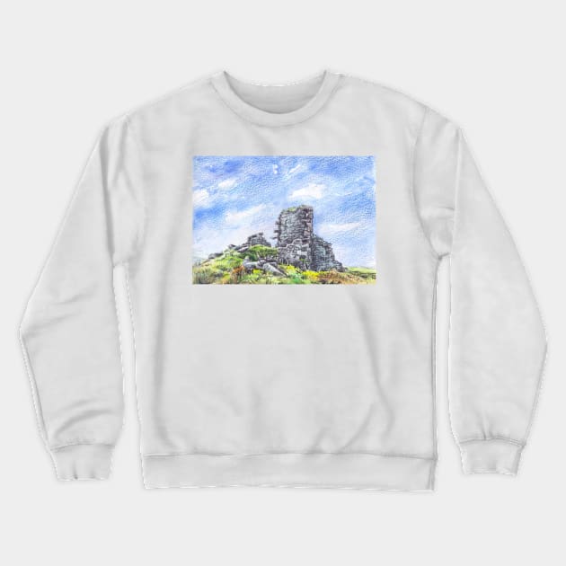 Morvah Hill Mine, Cornwall Crewneck Sweatshirt by BarnabyEdwards